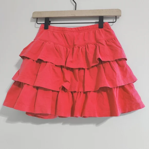 Hanna Andersson Soft Red Tiered Ruffle Skort - Size 140 cm/US 10 - Picture 1 of 6